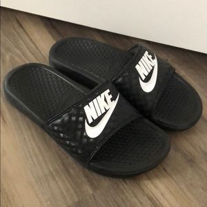 Black Nike Slides